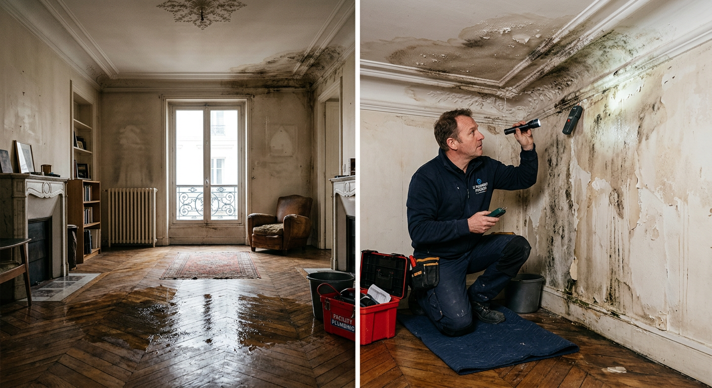 Intervention urgente dégât des eaux dans un appartement à Vigneux-sur-Seine