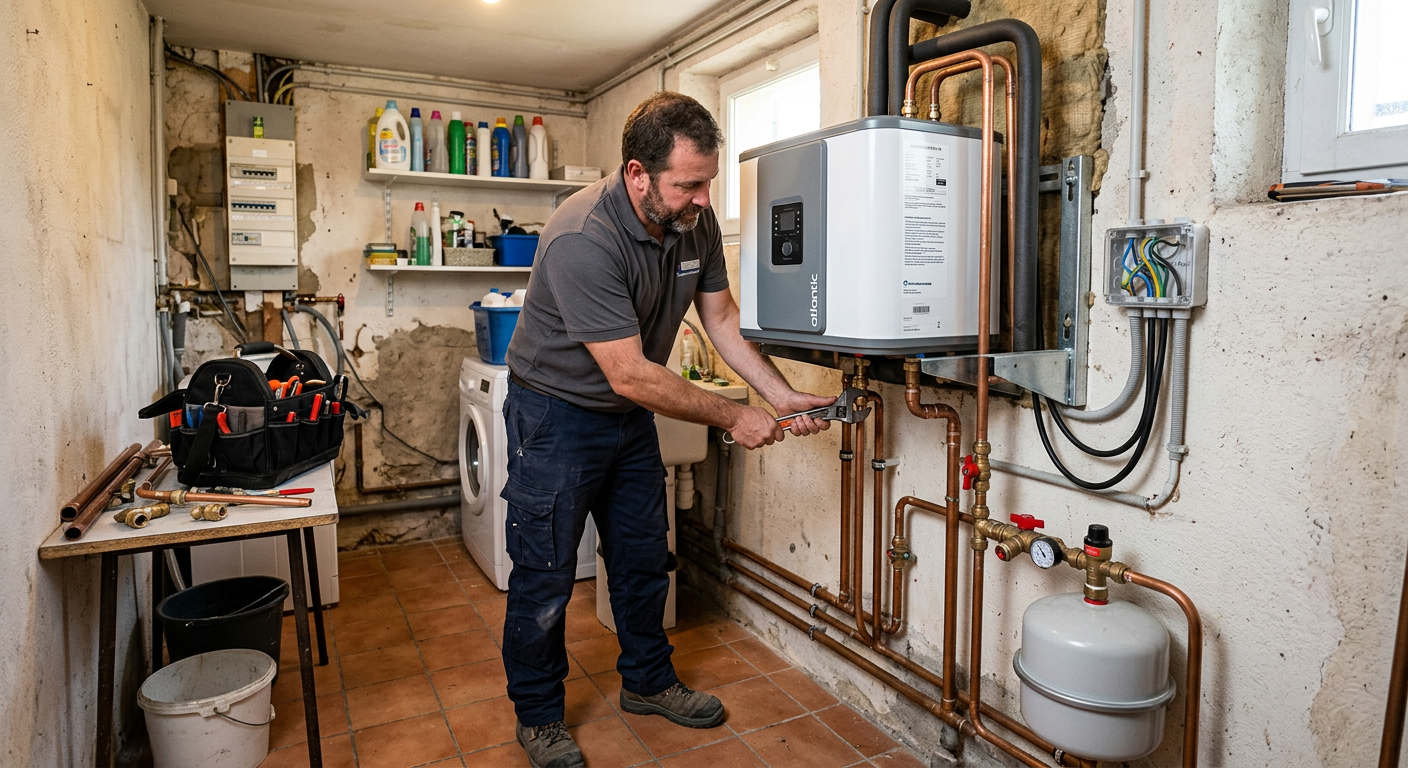 Pose de chauffe-eau thermodynamique par un plombier à Vigneux-sur-Seine